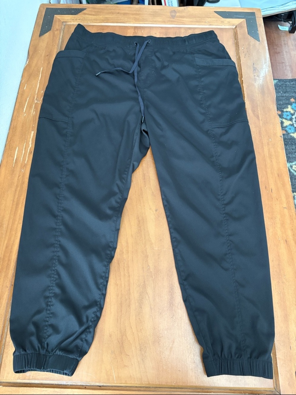 Eddie Bauer Black Athletic Jogger Pants with Drawstring Size XL